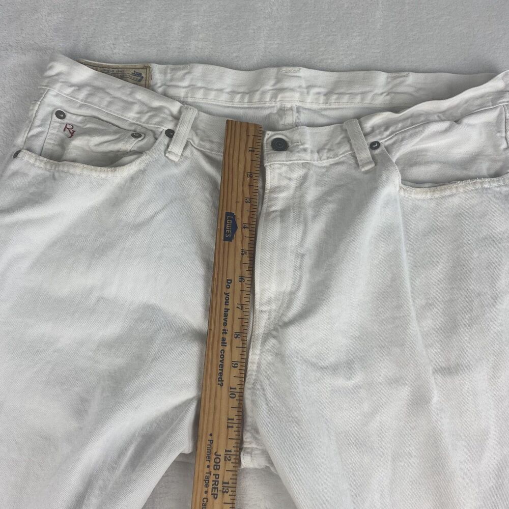 Polo Ralph Lauren Jeans 38x32 Mens White Straight Leg Pockets Casual - Picture 5 of 16